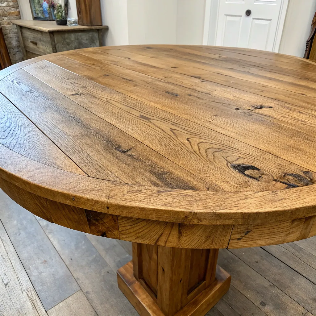 Elegant reclaimed oak table